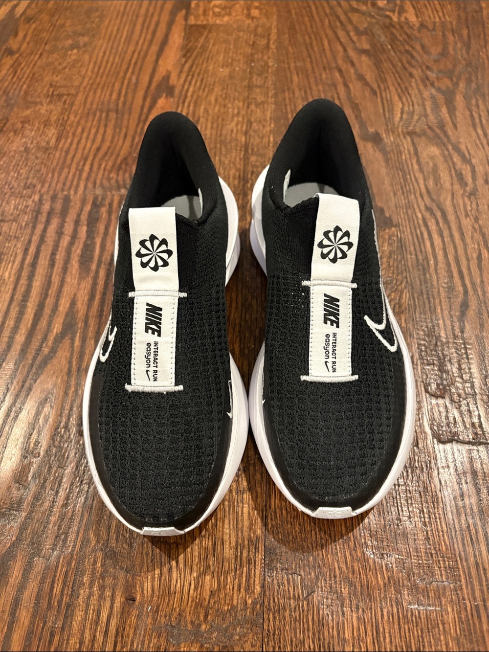 Nike Black and White Slip-On Athletic Sneakers